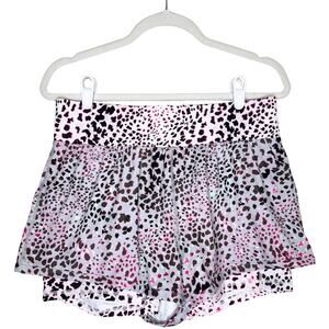 Fabletics Olesia Leopard Animal Print Compression Short Large Athletic Shorts